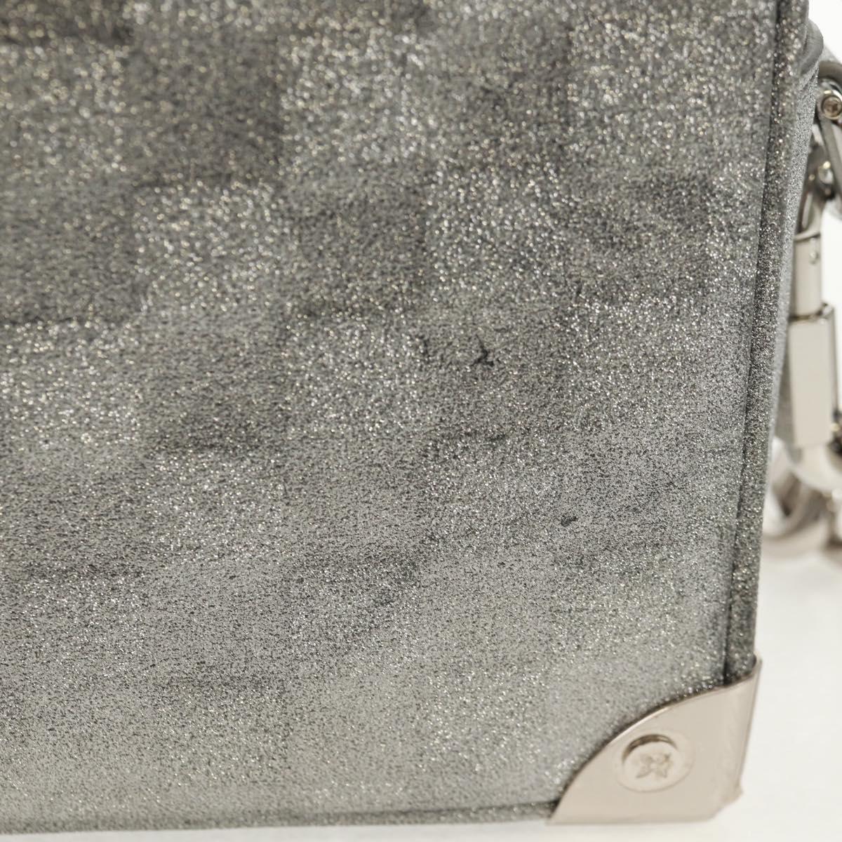 LOUIS VUITTON Damier Glitter Mini Soft Trunk Bag Silver M59726 LV Auth 158954SAM