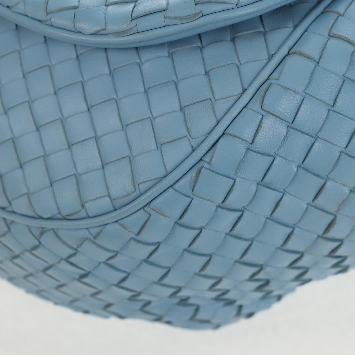 BOTTEGA VENETA INTRECCIATO Shoulder Bag Leather Light Blue Auth 158959V