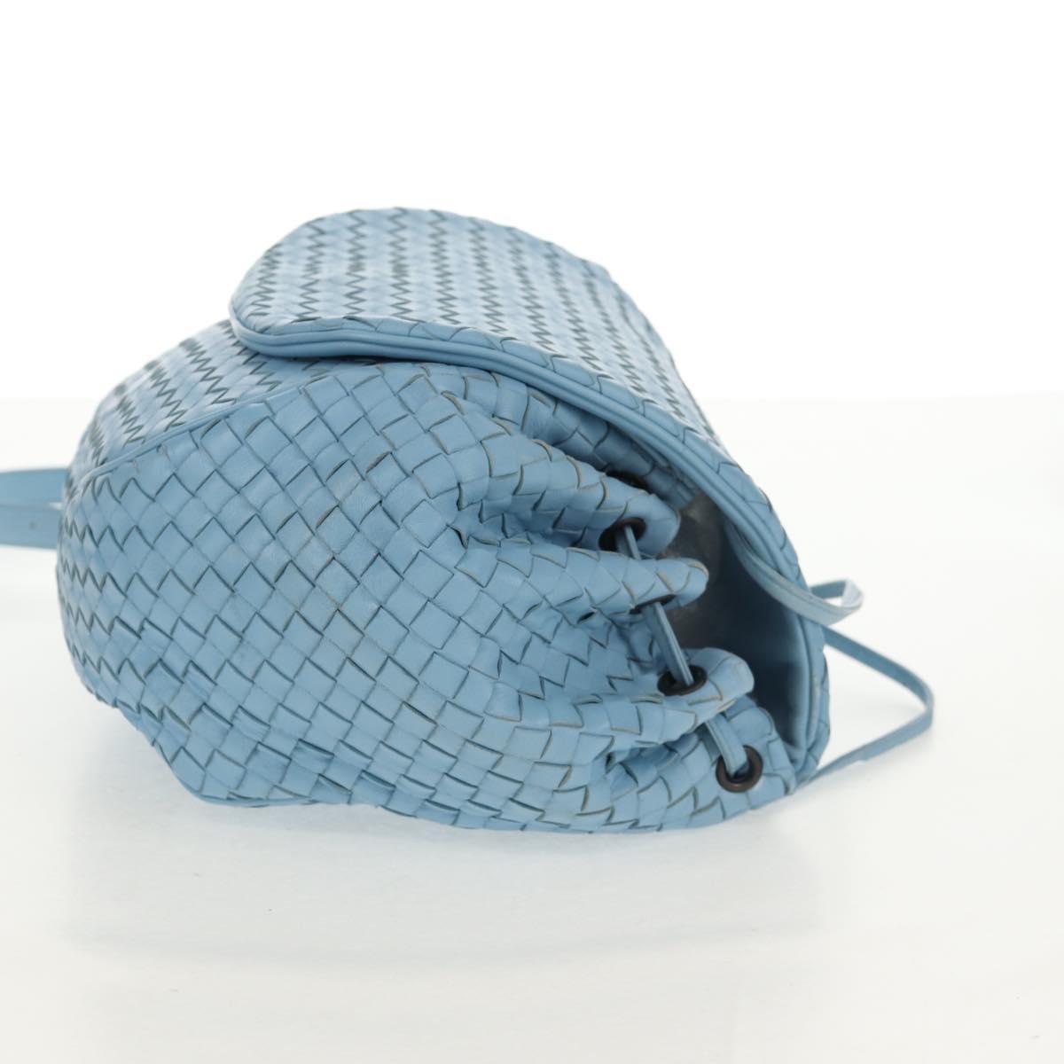 BOTTEGA VENETA INTRECCIATO Shoulder Bag Leather Light Blue Auth 158959V
