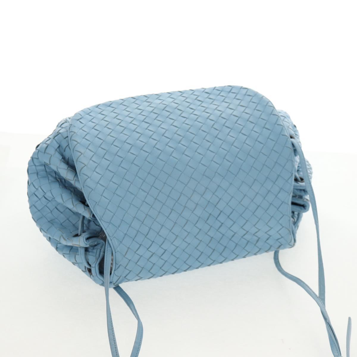 BOTTEGA VENETA INTRECCIATO Shoulder Bag Leather Light Blue Auth 158959V