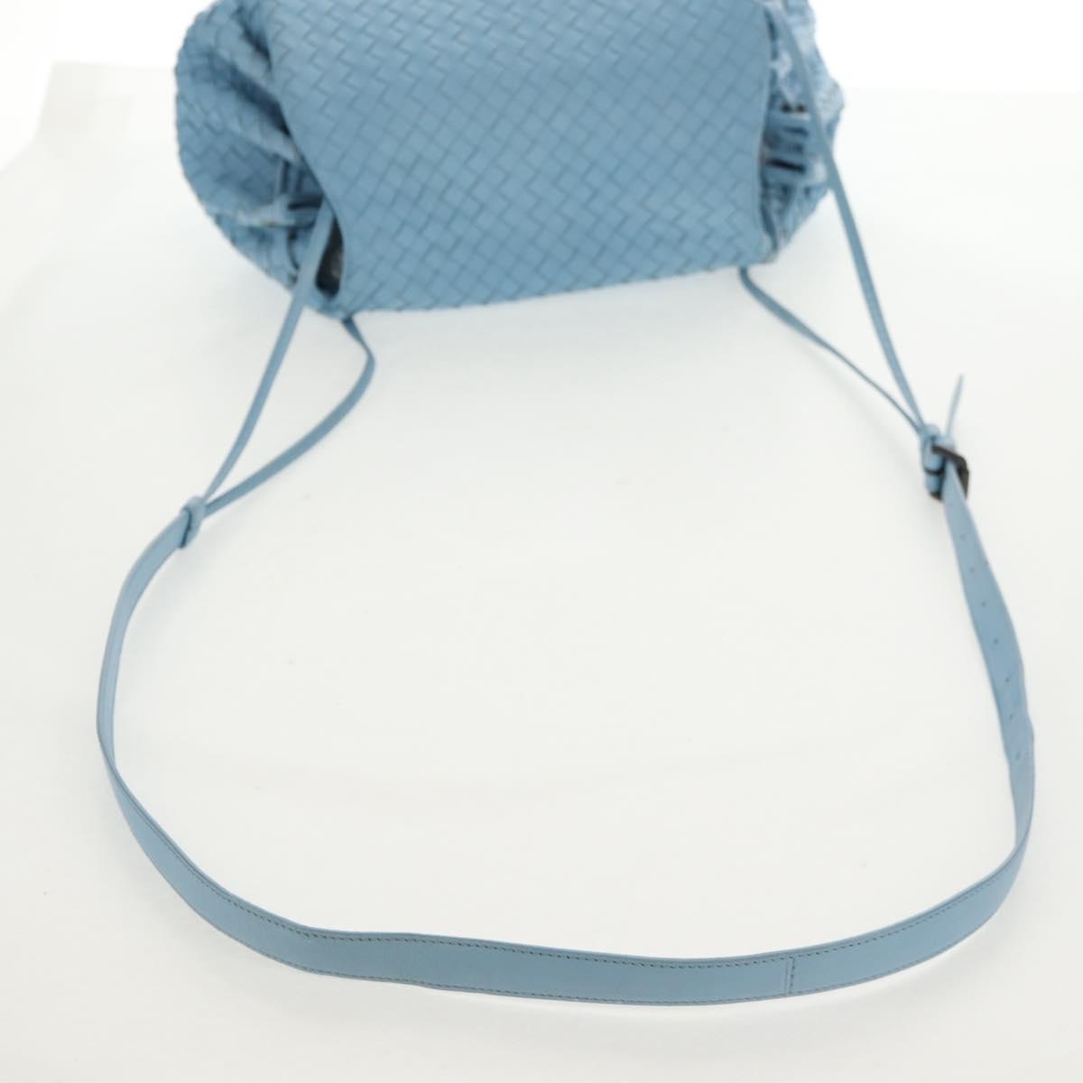 BOTTEGA VENETA INTRECCIATO Shoulder Bag Leather Light Blue Auth 158959V
