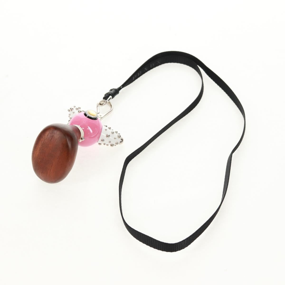 PRADA Neck Strap plastic Pink Auth 158973V