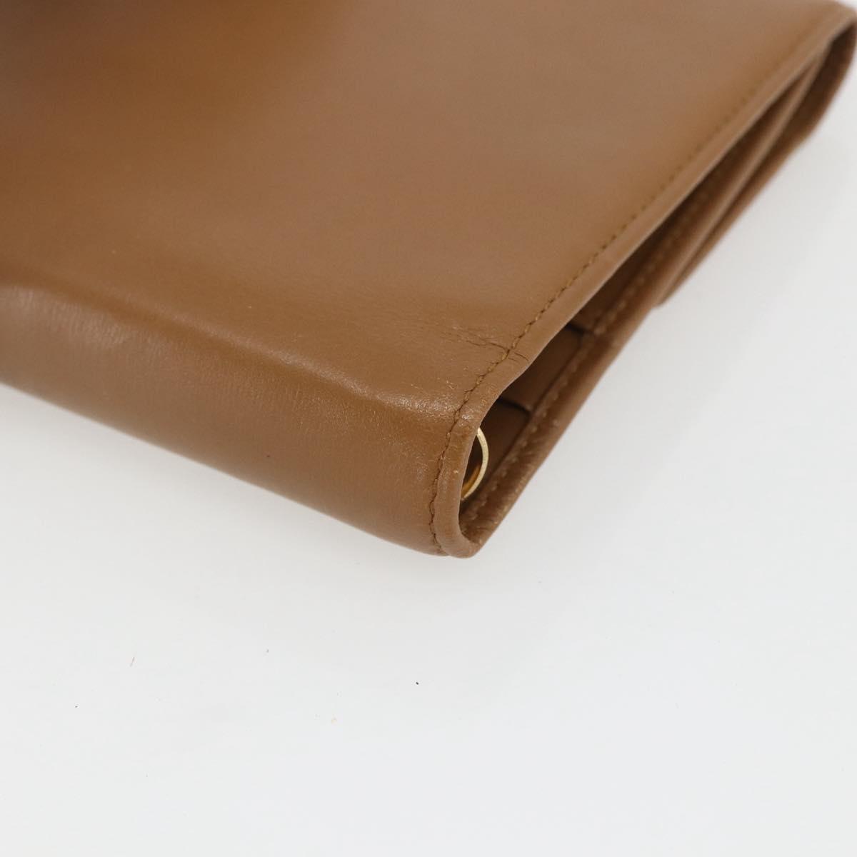 GUCCI Day Planner Cover Leather Beige Gold 031 4463 1067 Auth 158975