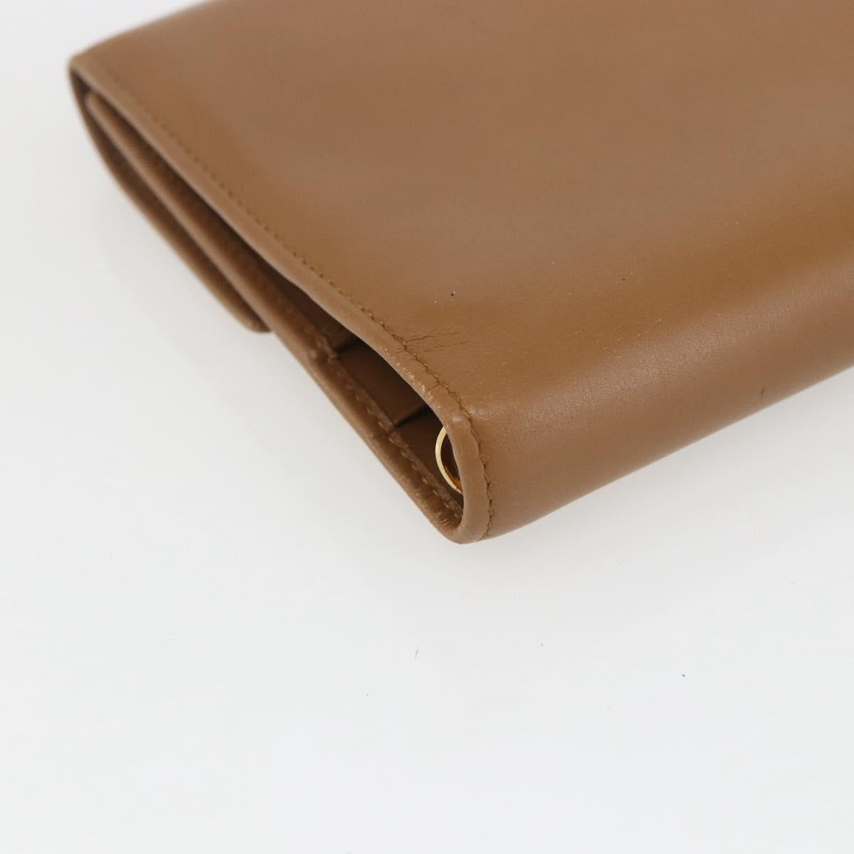 GUCCI Day Planner Cover Leather Beige Gold 031 4463 1067 Auth 158975