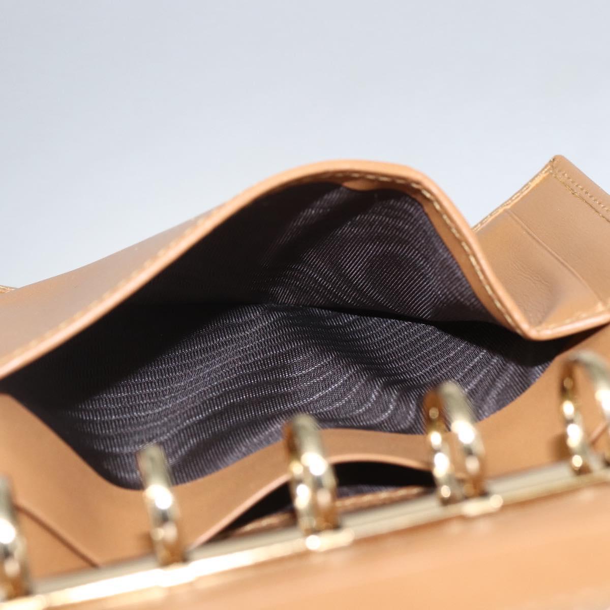 GUCCI Day Planner Cover Leather Beige Gold 031 4463 1067 Auth 158975