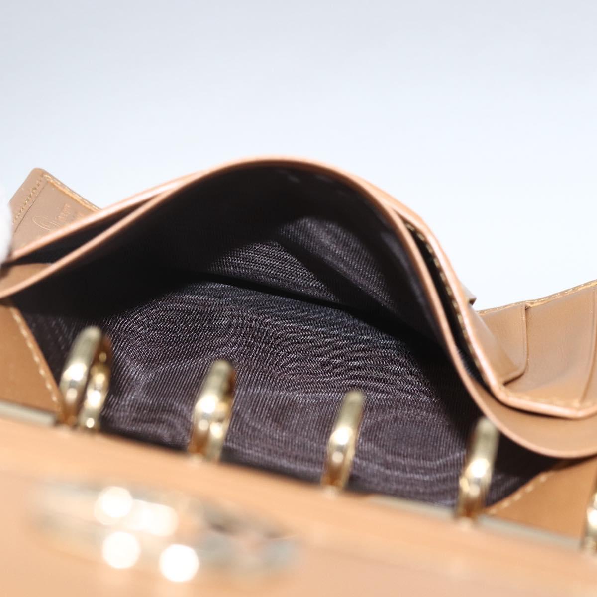 GUCCI Day Planner Cover Leather Beige Gold 031 4463 1067 Auth 158975