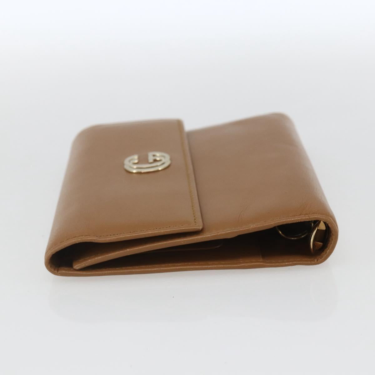 GUCCI Day Planner Cover Leather Beige Gold 031 4463 1067 Auth 158975