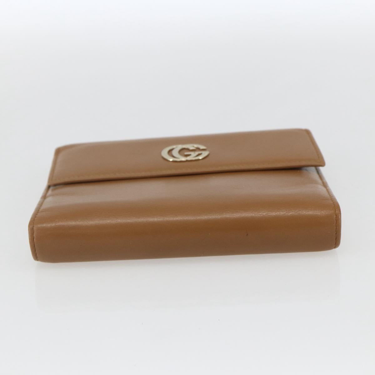 GUCCI Day Planner Cover Leather Beige Gold 031 4463 1067 Auth 158975