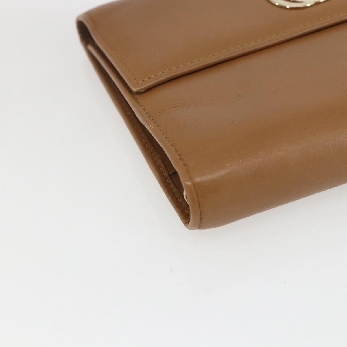 GUCCI Day Planner Cover Leather Beige Gold 031 4463 1067 Auth 158975