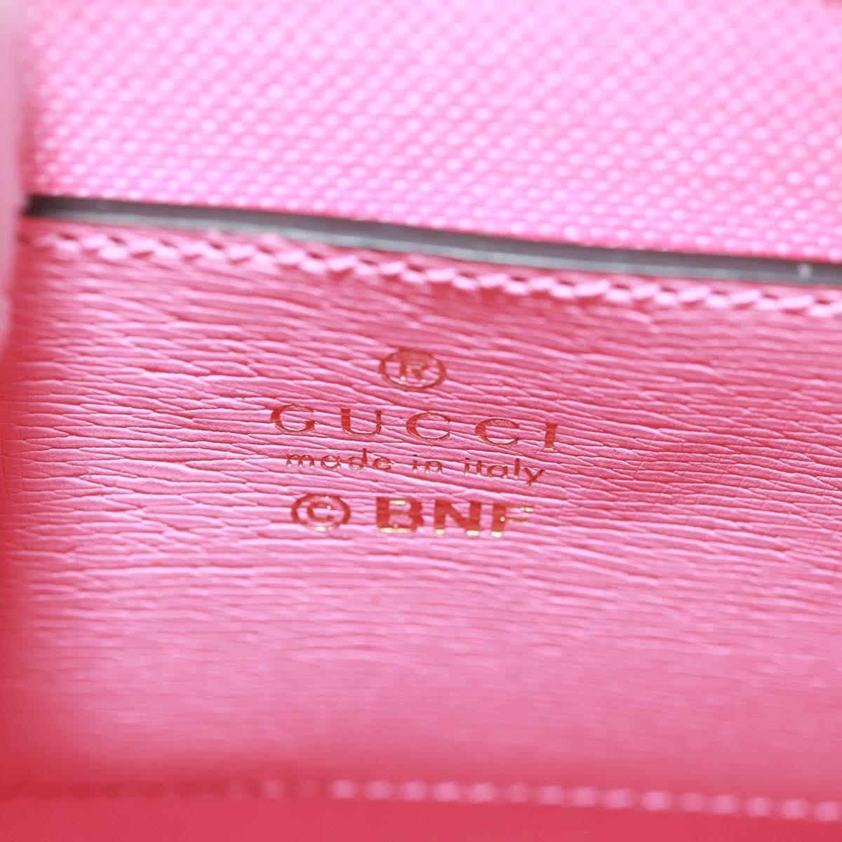 GUCCI Hand Bag Leather 2way Pink Gold 671623 Auth 159011M
