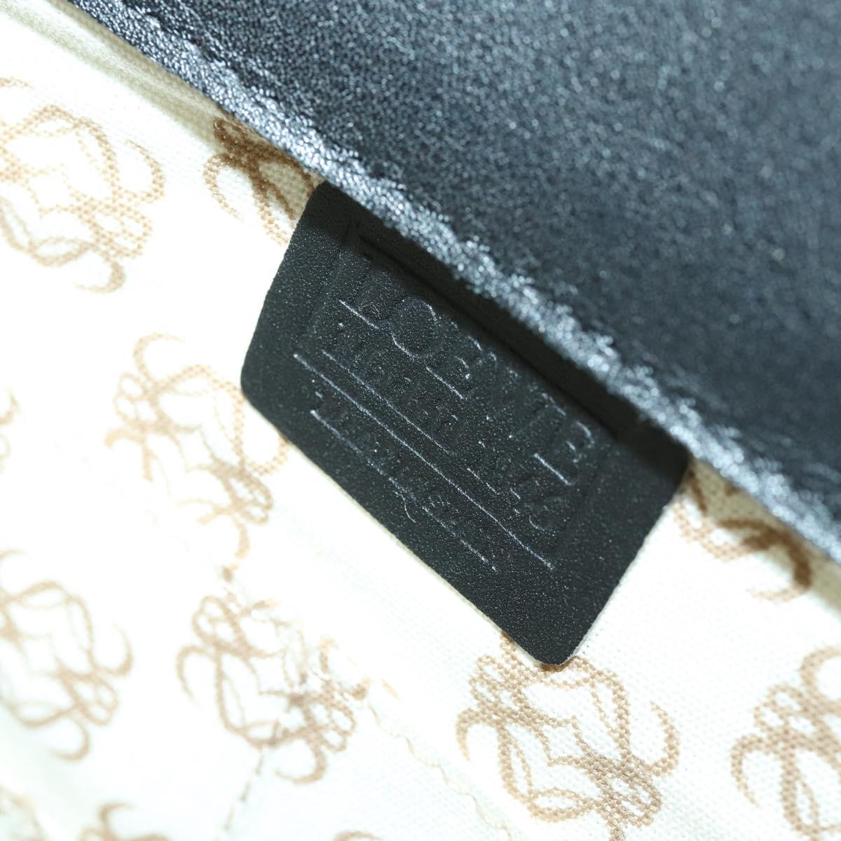 LOEWE Anagram Business Bag Leather 2way Black Gold Auth 159035