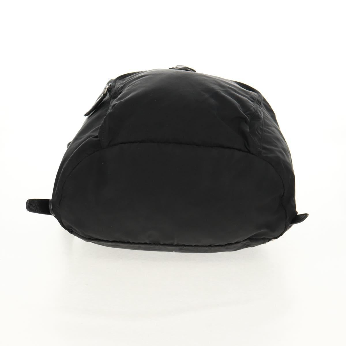 PRADA Backpack Nylon Black Silver Auth 159056