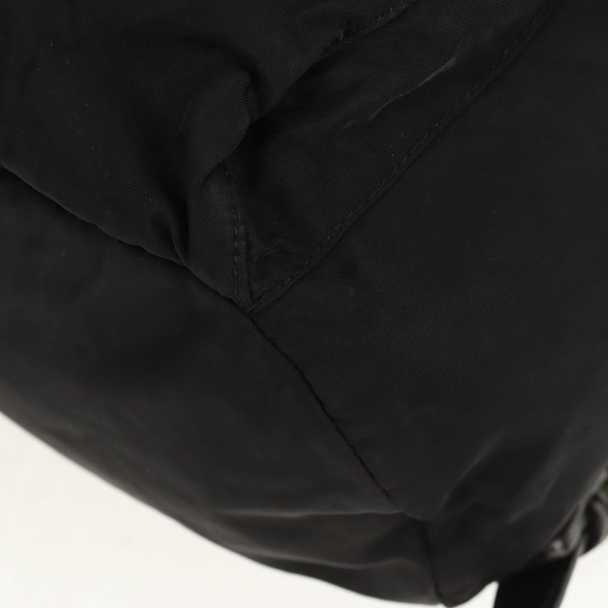 PRADA Backpack Nylon Black Silver Auth 159056