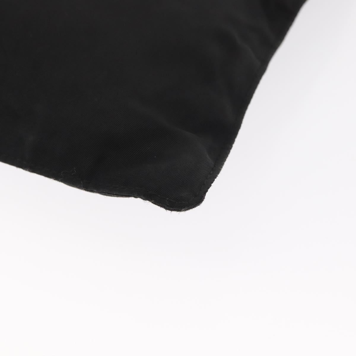 PRADA Shoulder Bag Nylon Black Silver Auth 159057