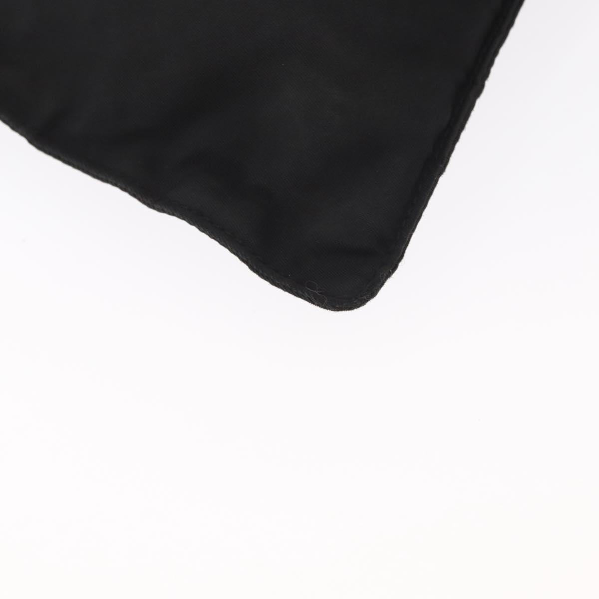 PRADA Shoulder Bag Nylon Black Silver Auth 159057