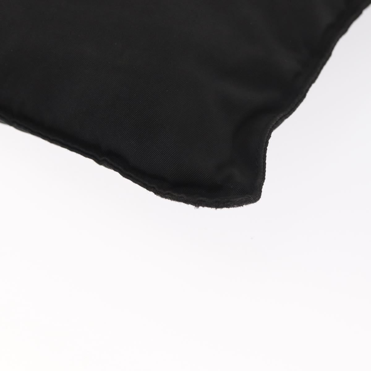 PRADA Shoulder Bag Nylon Black Silver Auth 159057