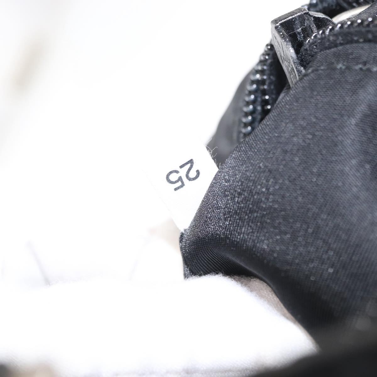 PRADA Shoulder Bag Nylon Black Silver Auth 159057