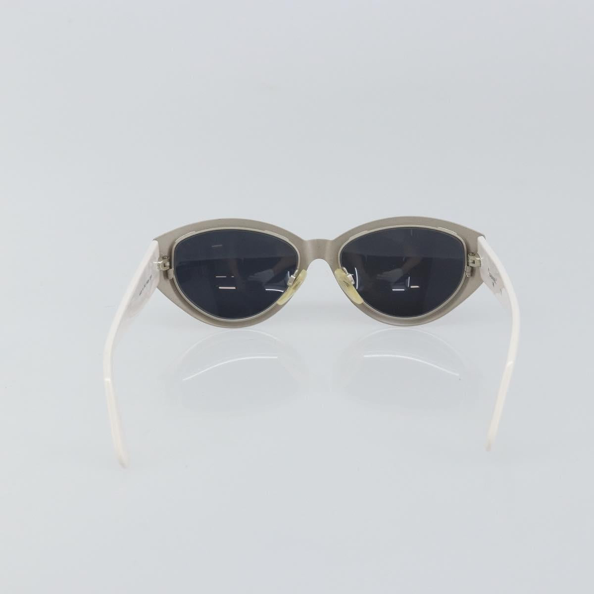 CHANEL Sunglasses plastic White CC Auth 159068