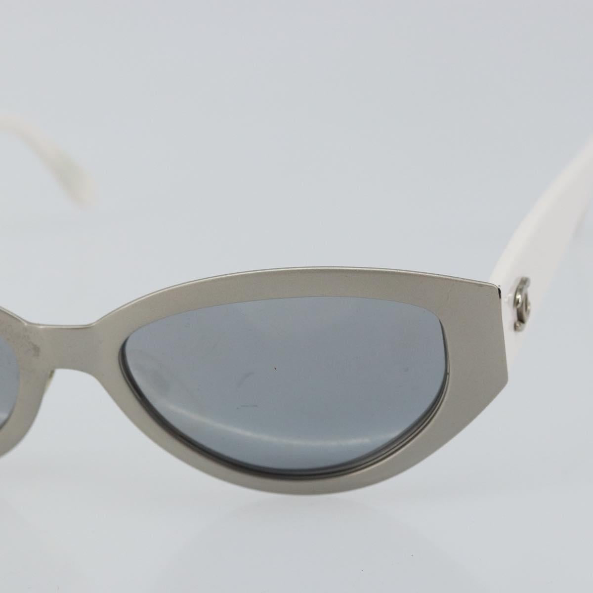 CHANEL Sunglasses plastic White CC Auth 159068