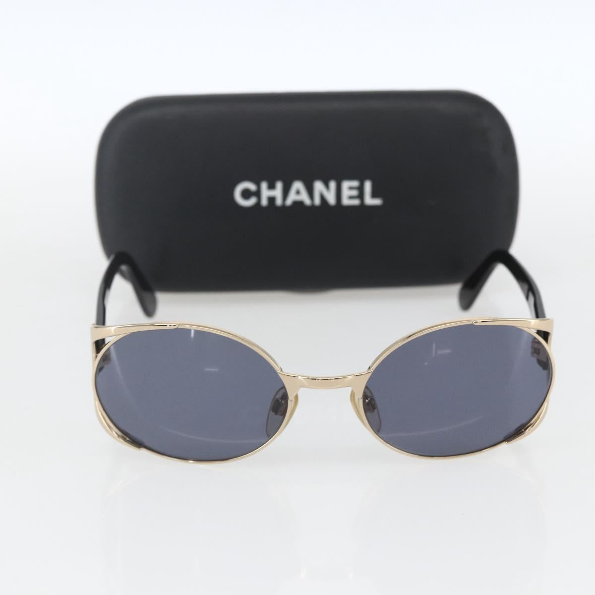 CHANEL Sunglasses plastic Black CC Auth 159069V