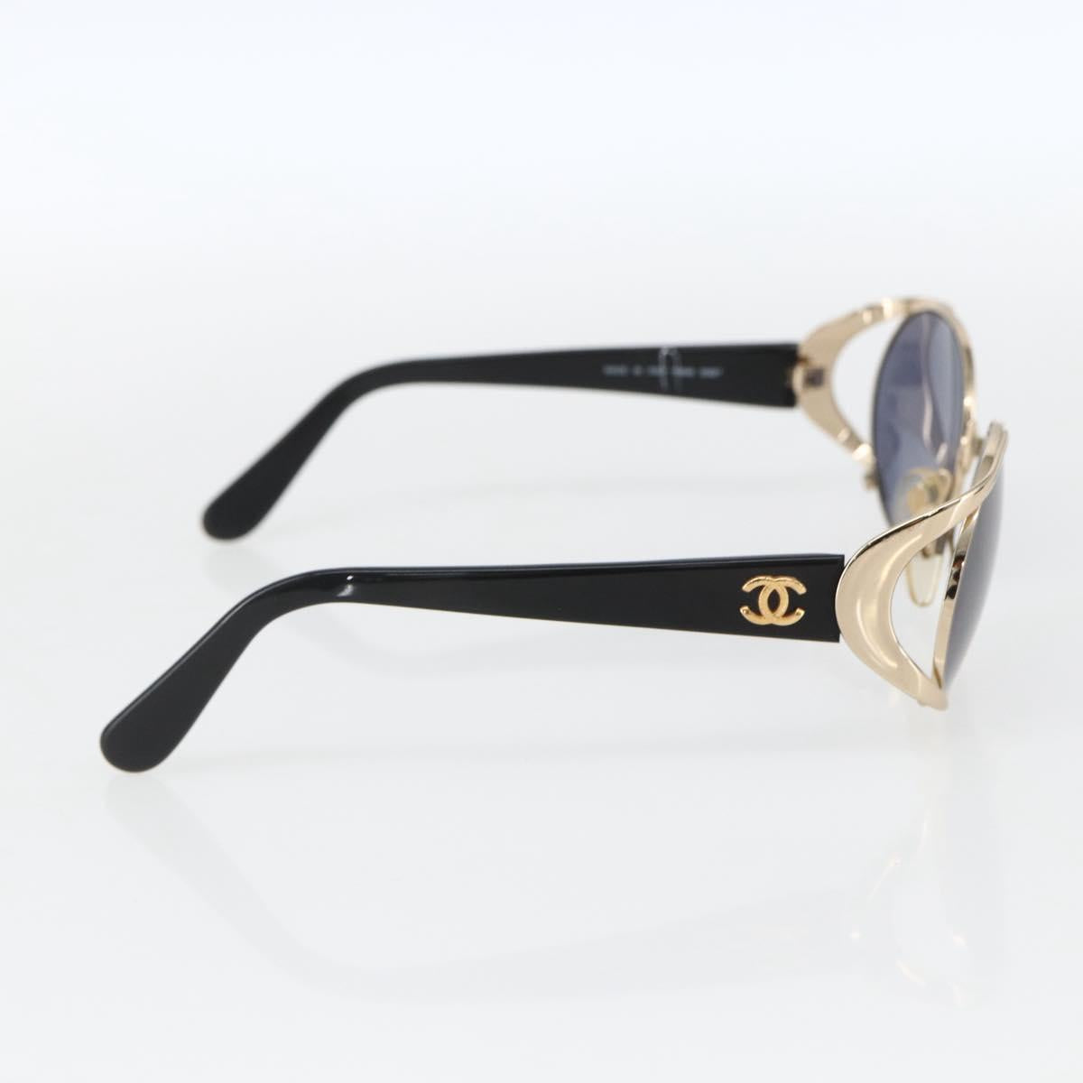 CHANEL Sunglasses plastic Black CC Auth 159069V