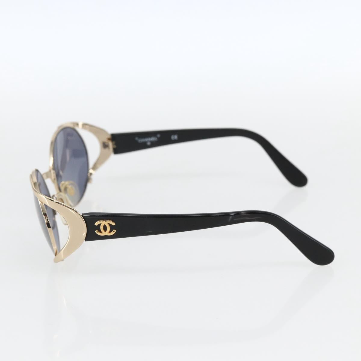 CHANEL Sunglasses plastic Black CC Auth 159069V