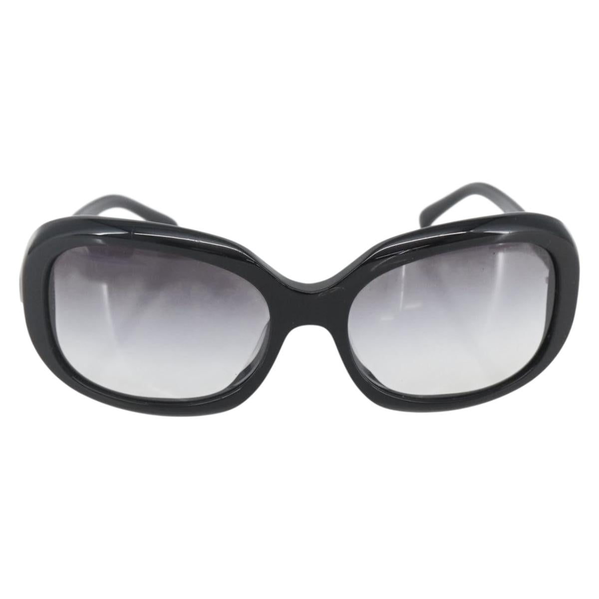 CHANEL Sunglasses plastic Black CC Auth 159070