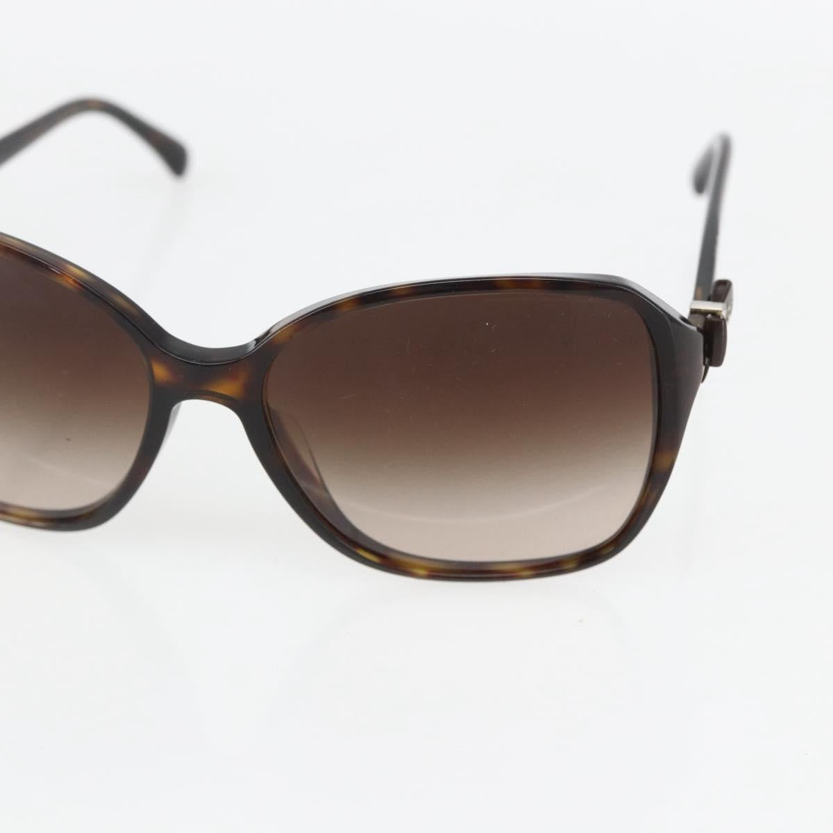 CHANEL Sunglasses plastic Brown CC Auth 159073