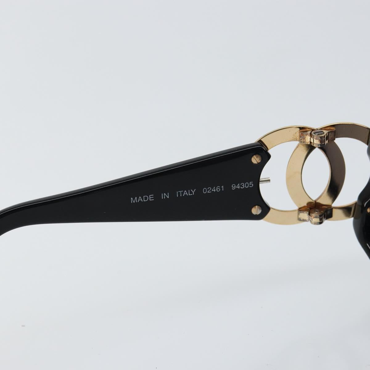 CHANEL Sunglasses plastic Black CC Auth 159074A