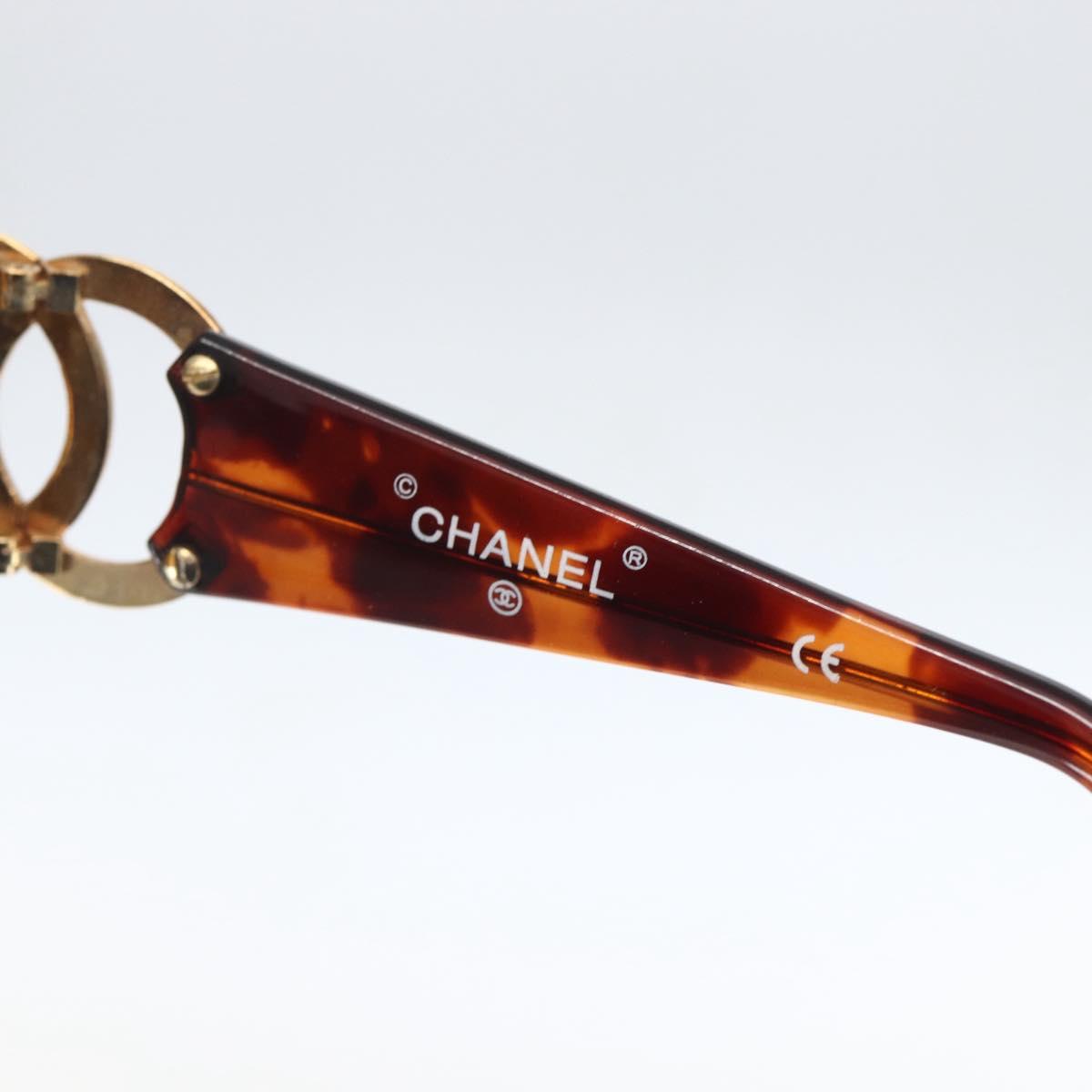 CHANEL Sunglasses plastic Brown CC Auth 159076