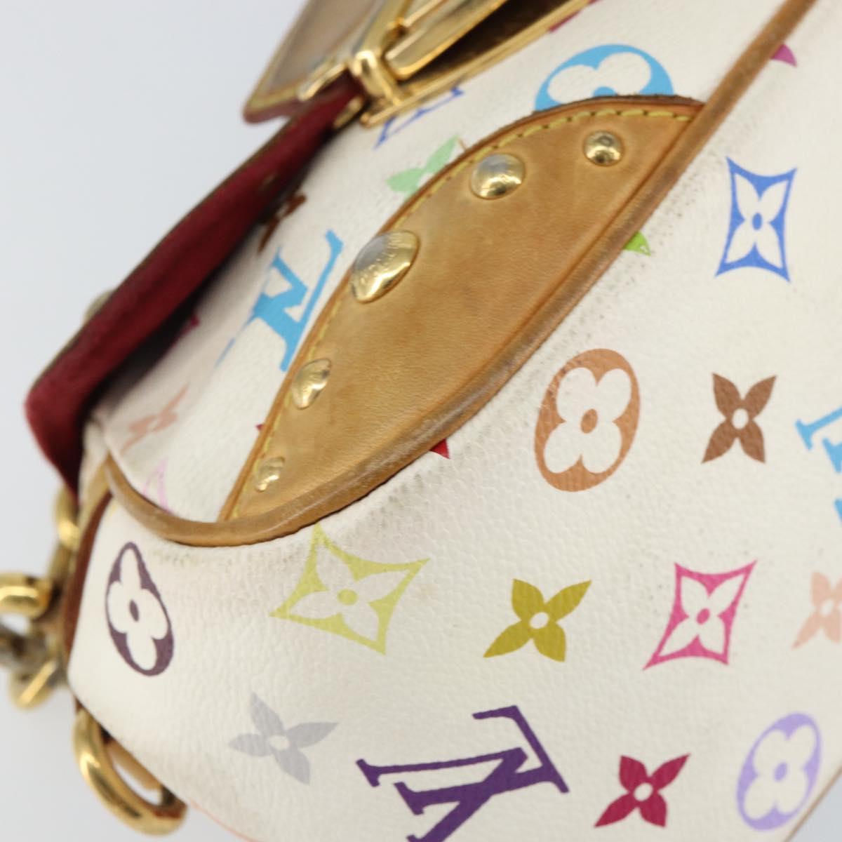 LOUIS VUITTON Monogram Multicolor Marilyn Shoulder Bag White M40206 Auth 159084