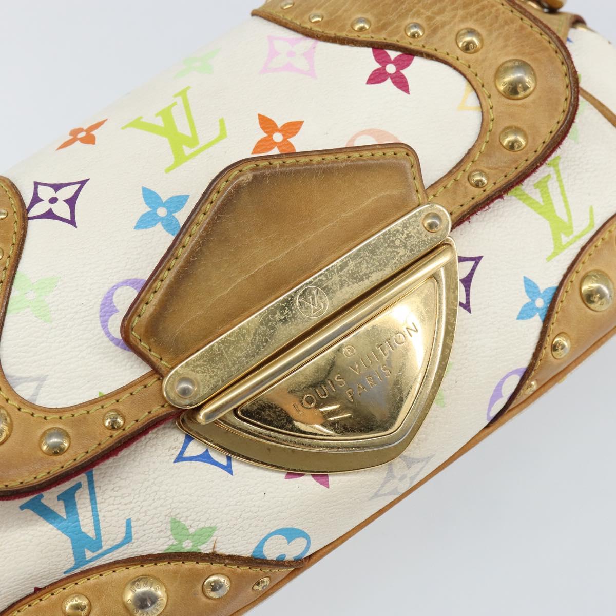 LOUIS VUITTON Monogram Multicolor Marilyn Shoulder Bag White M40206 Auth 159084