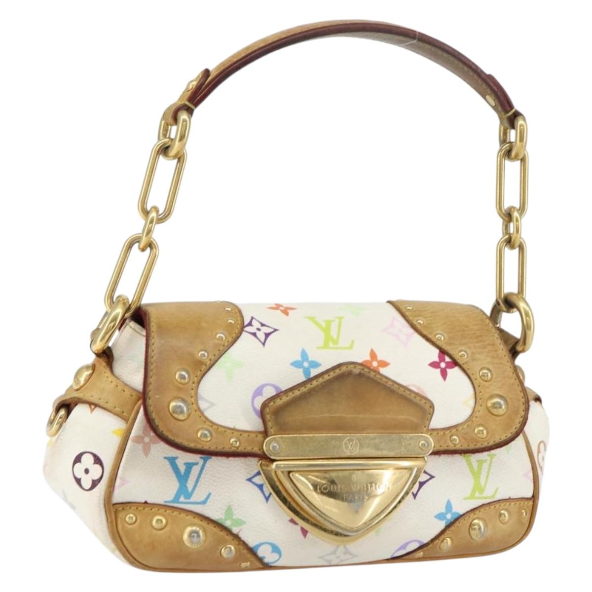 LOUIS VUITTON Monogram Multicolor Marilyn Shoulder Bag White M40206 Auth 159084