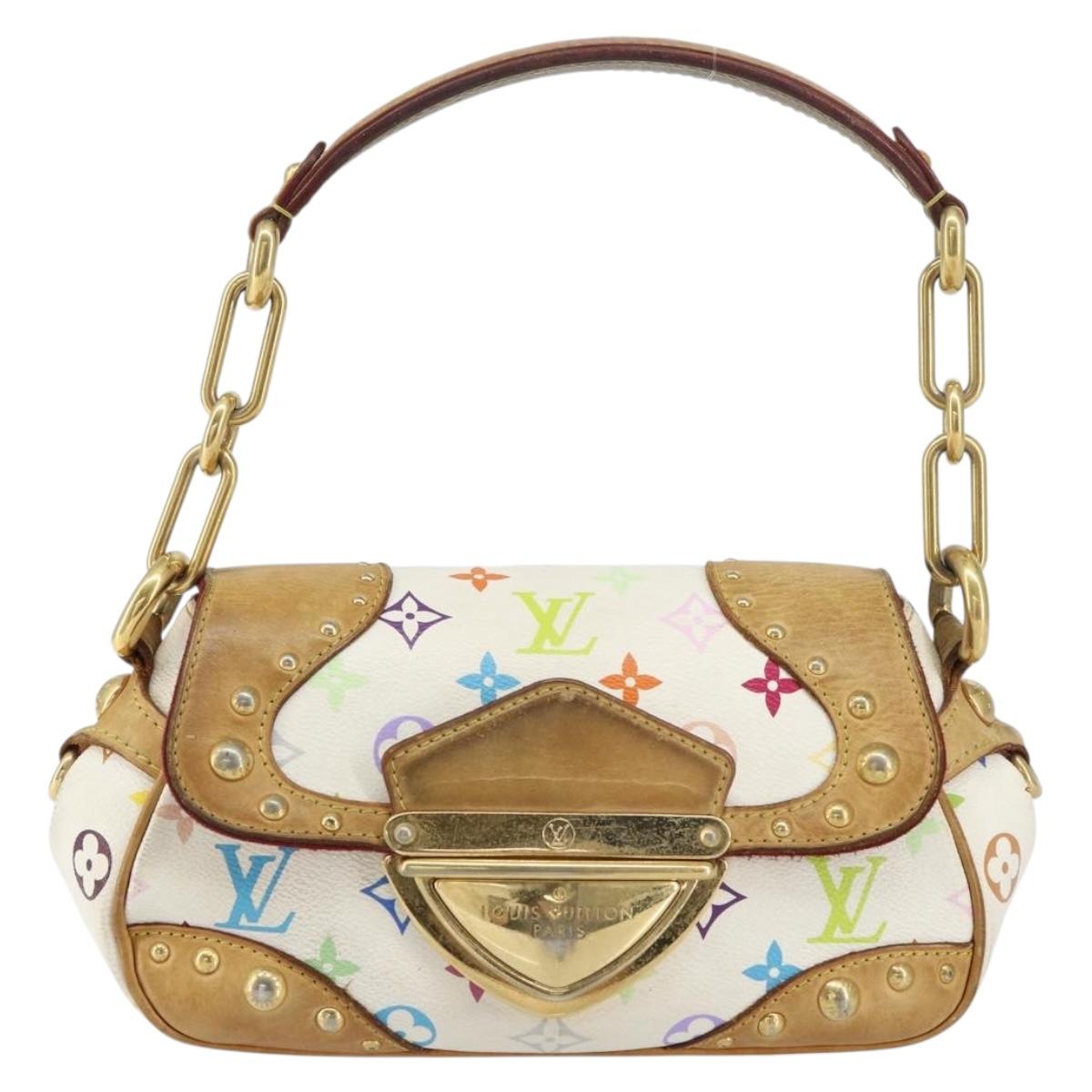 LOUIS VUITTON Monogram Multicolor Marilyn Shoulder Bag White M40206 Auth 159084