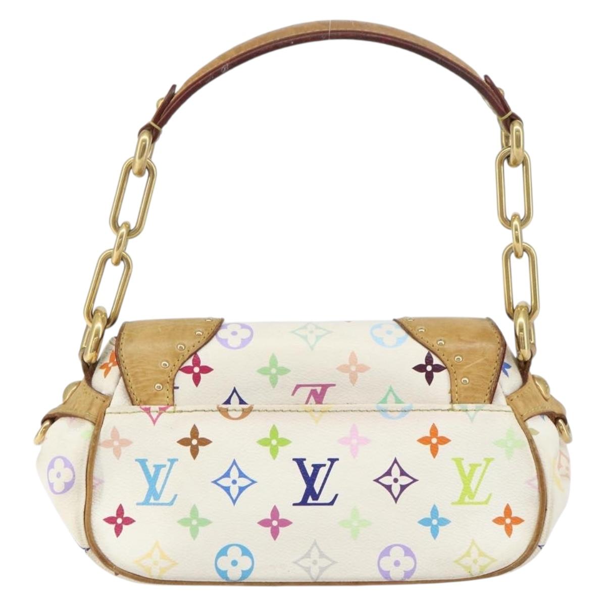 LOUIS VUITTON Monogram Multicolor Marilyn Shoulder Bag White M40206 Auth 159084