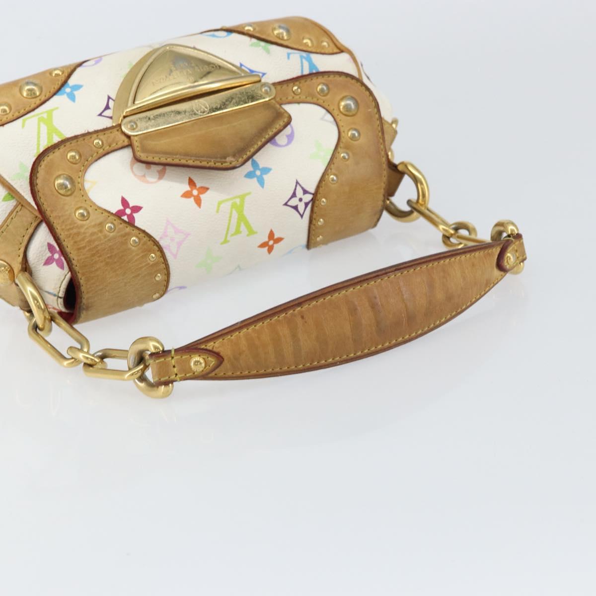 LOUIS VUITTON Monogram Multicolor Marilyn Shoulder Bag White M40206 Auth 159084