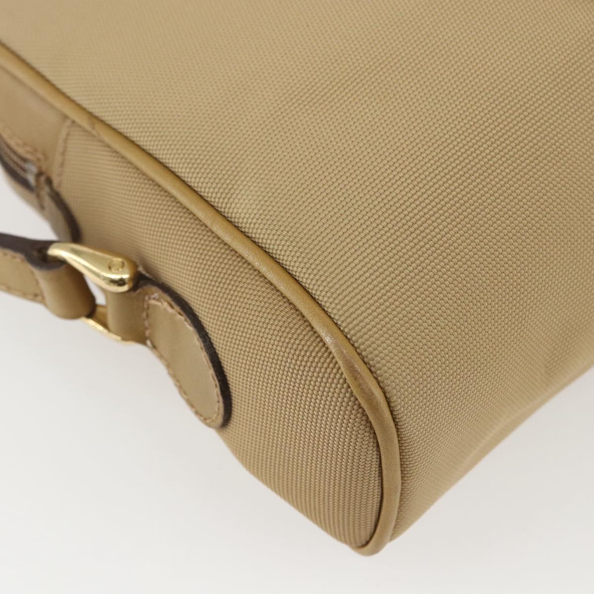 GUCCI Web Sherry Line Shoulder Bag Nylon Beige Gold Red 010 378 Auth 159085