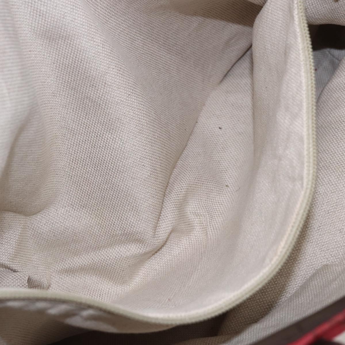 GUCCI GG Canvas Tote Bag Gold Red 308928 Auth 159092