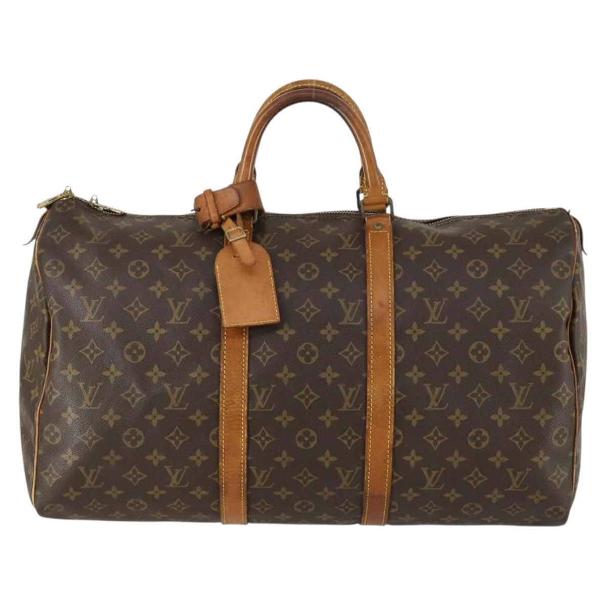 LOUIS VUITTON Monogram Keepall 50 Boston Bag M41426 LV Auth 159122