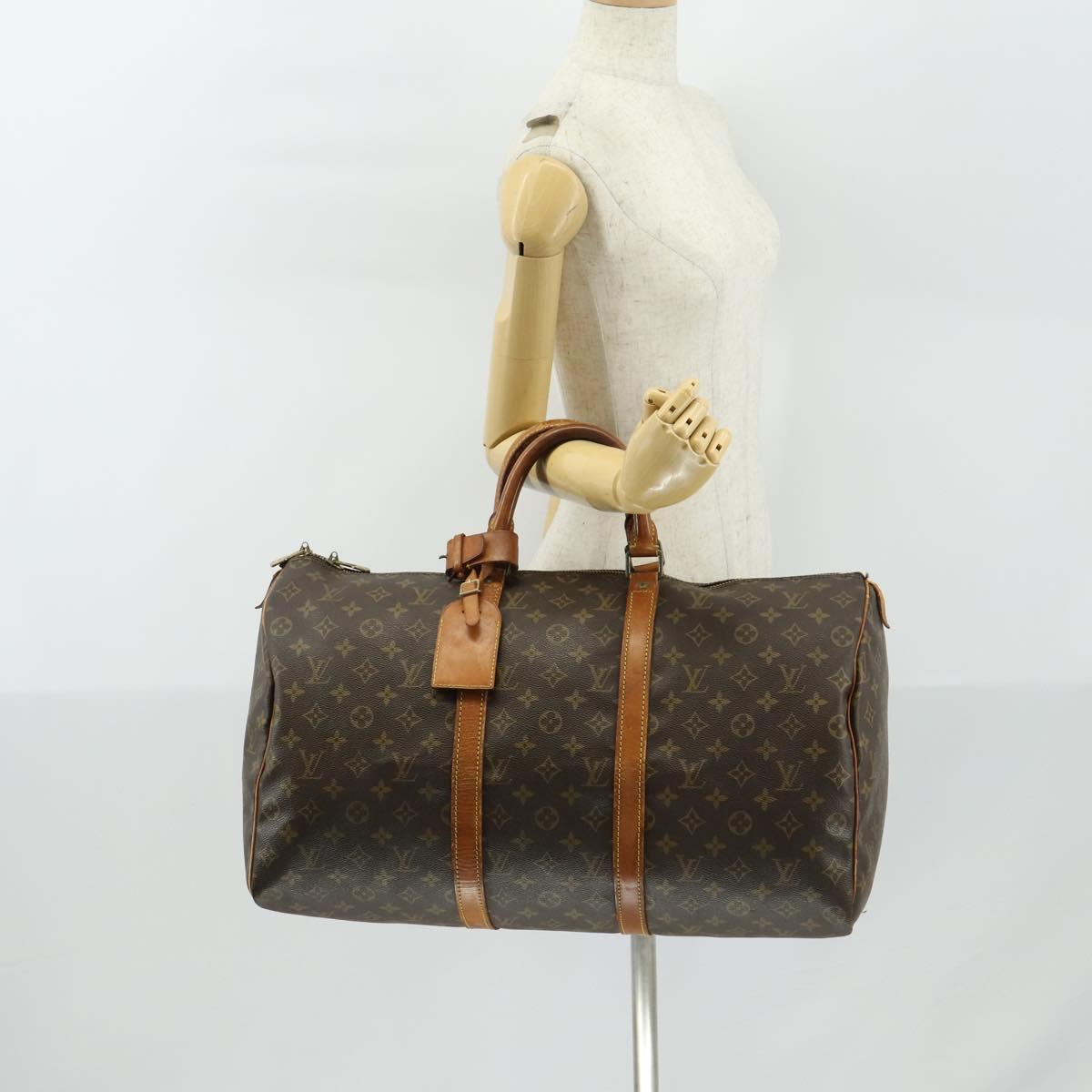 LOUIS VUITTON Monogram Keepall 50 Boston Bag M41426 LV Auth 159122