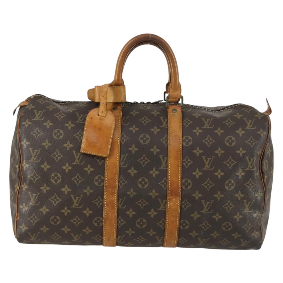 LOUIS VUITTON Monogram Keepall 45 Boston Bag M41428 LV Auth 159123