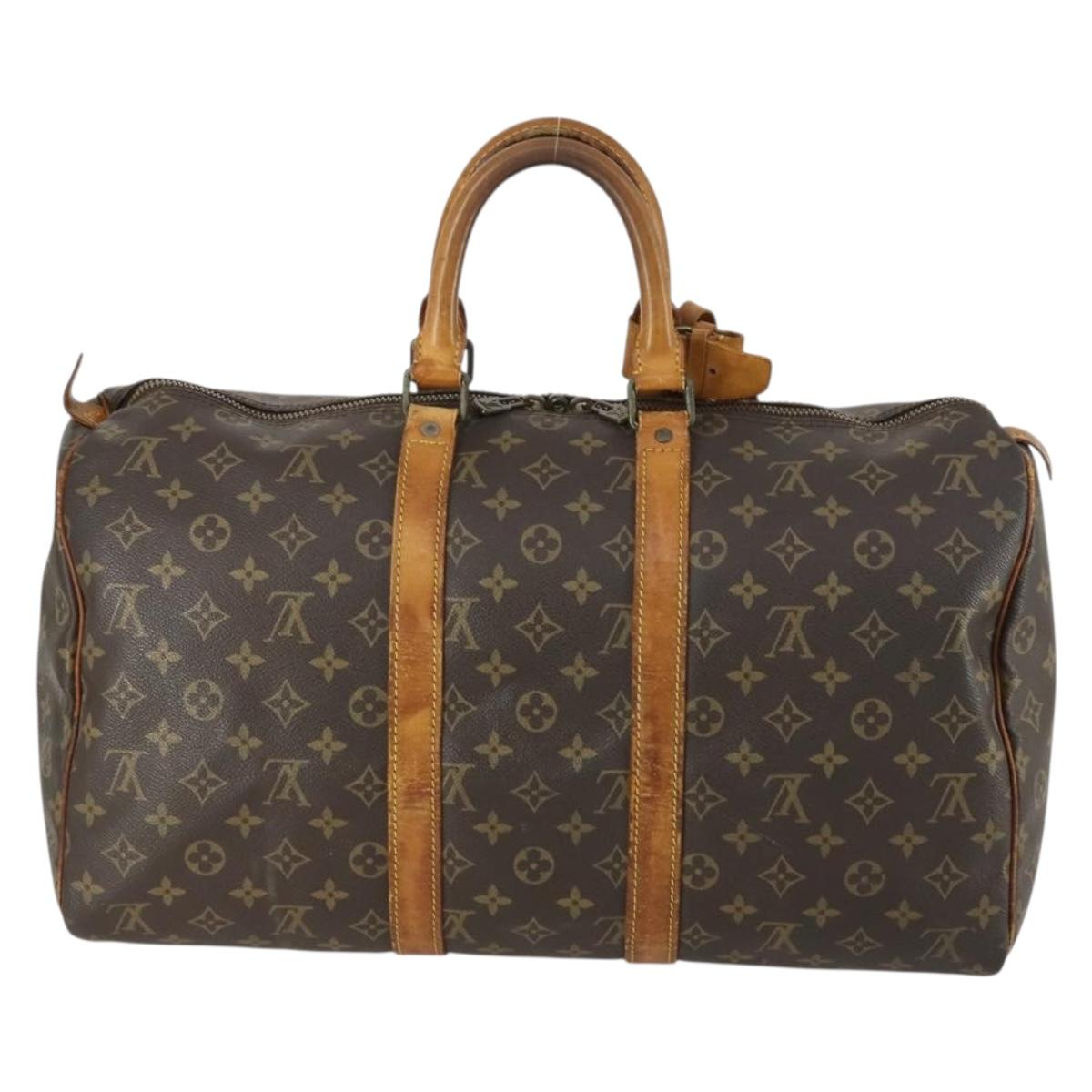 LOUIS VUITTON Monogram Keepall 45 Boston Bag M41428 LV Auth 159123