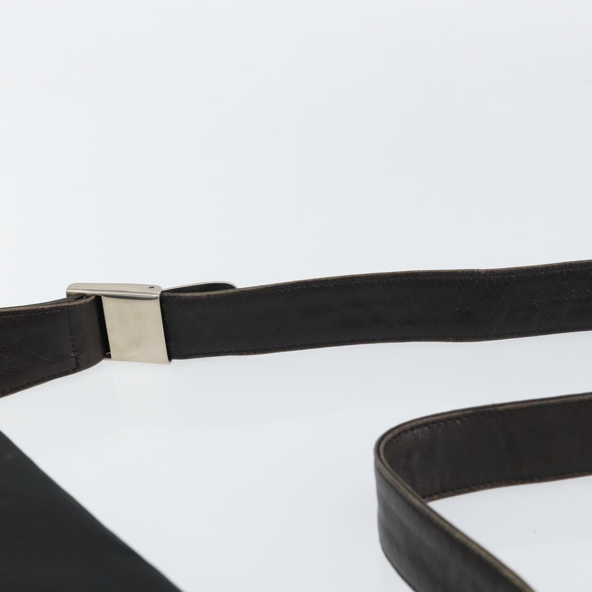 PRADA Shoulder Bag Nylon Black Silver Auth 159132