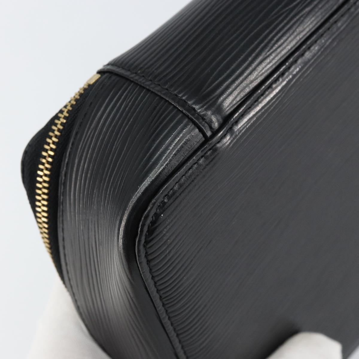 LOUIS VUITTON Epi Posh Monte Carlo Jewelry Box Black M48362 LV Auth 159142