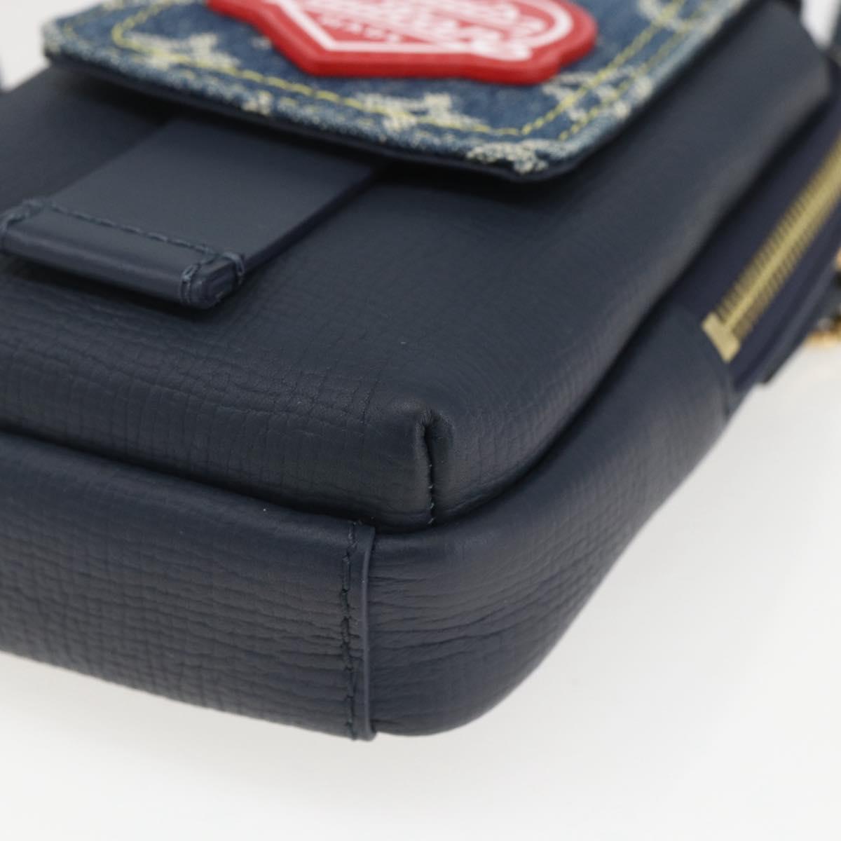 LOUIS VUITTON LV Squared Double Phone Pouch Blue M81060 LV Auth 159145SAM