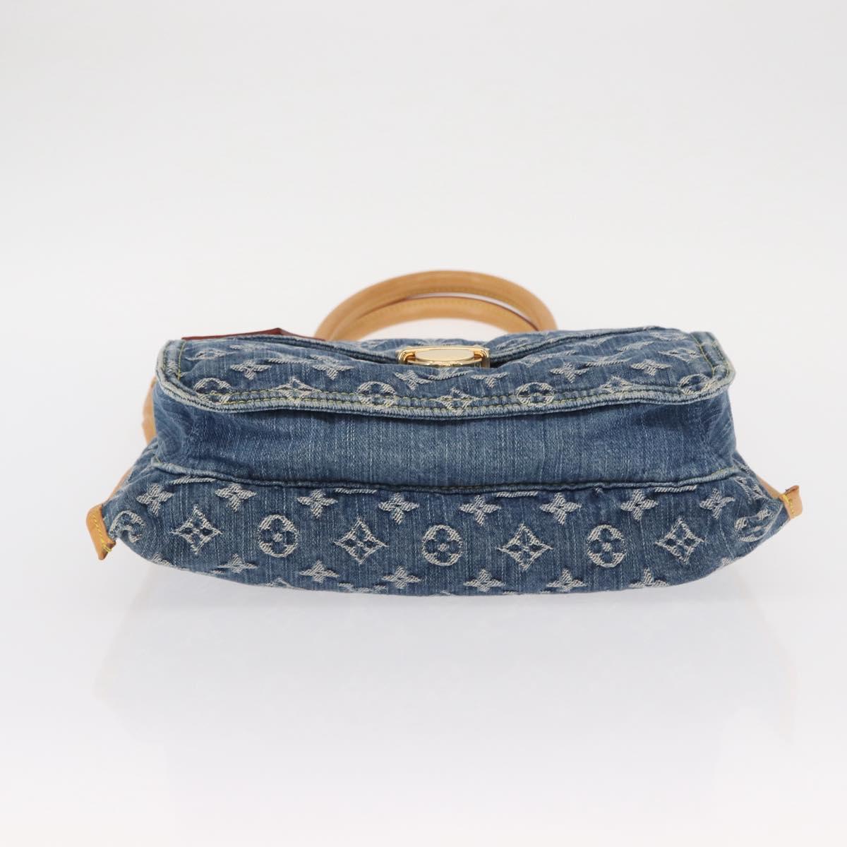 LOUIS VUITTON Monogram Denim Flat Shopper Tote Bag Blue M95018 LV Auth 159149SM