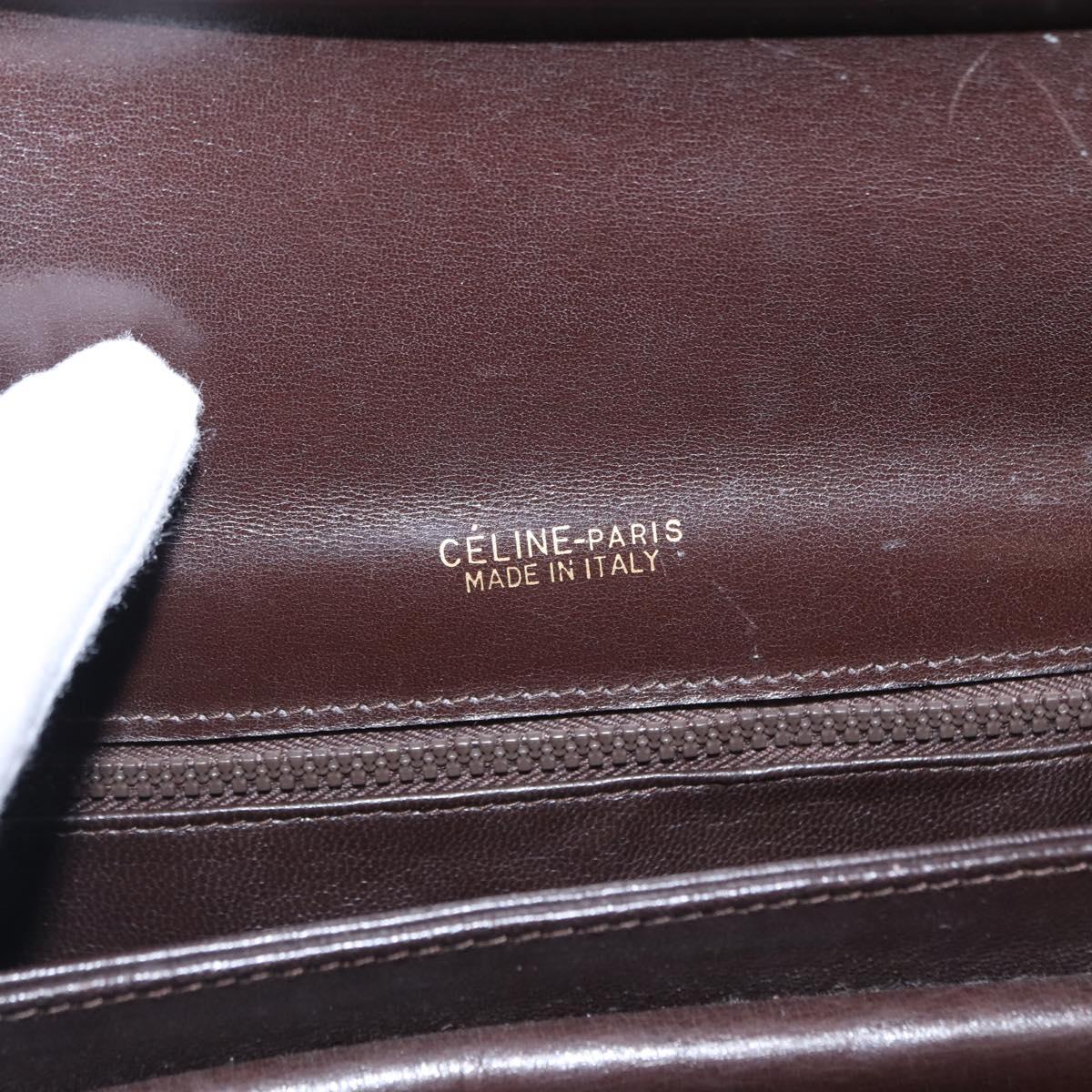 CELINE C Sulky Horse Carriage Shoulder Bag Canvas Beige Gold Auth 159163