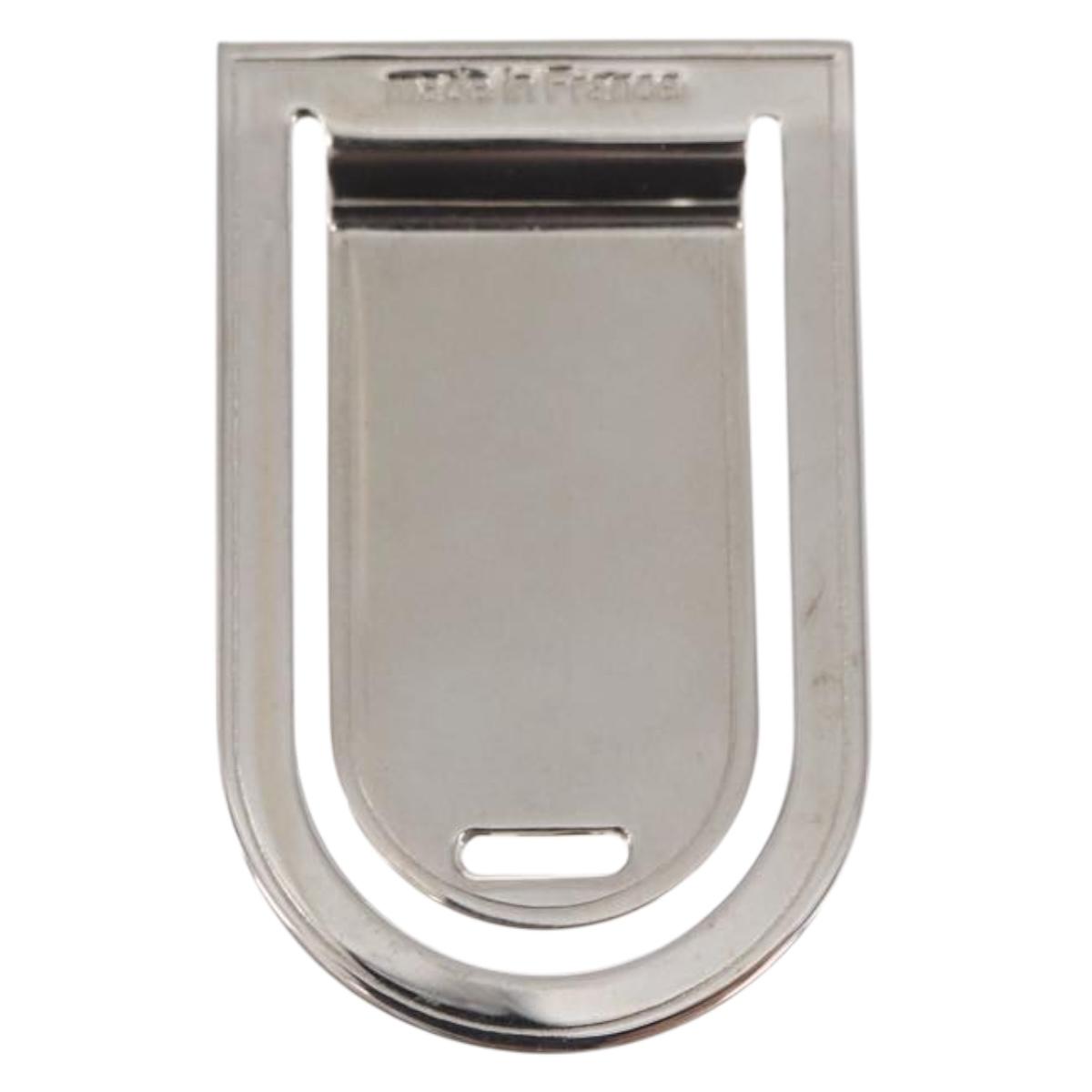 LOUIS VUITTON Pansavie Porto Address Money Clip Metal Silver M64691 Auth 159170M