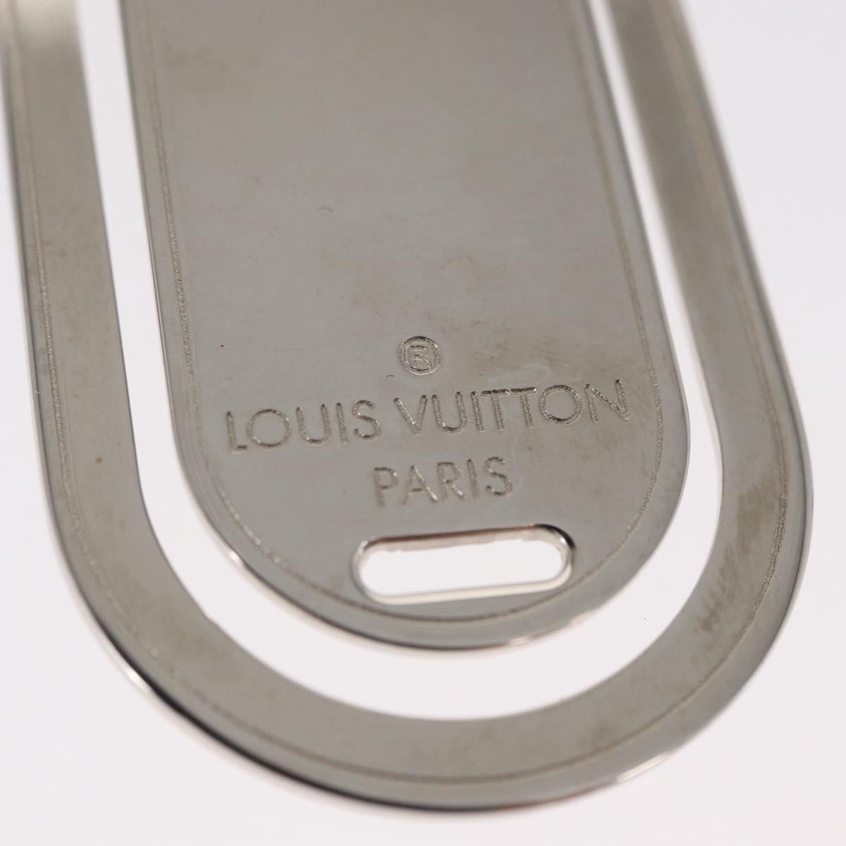 LOUIS VUITTON Pansavie Porto Address Money Clip Metal Silver M64691 Auth 159170M