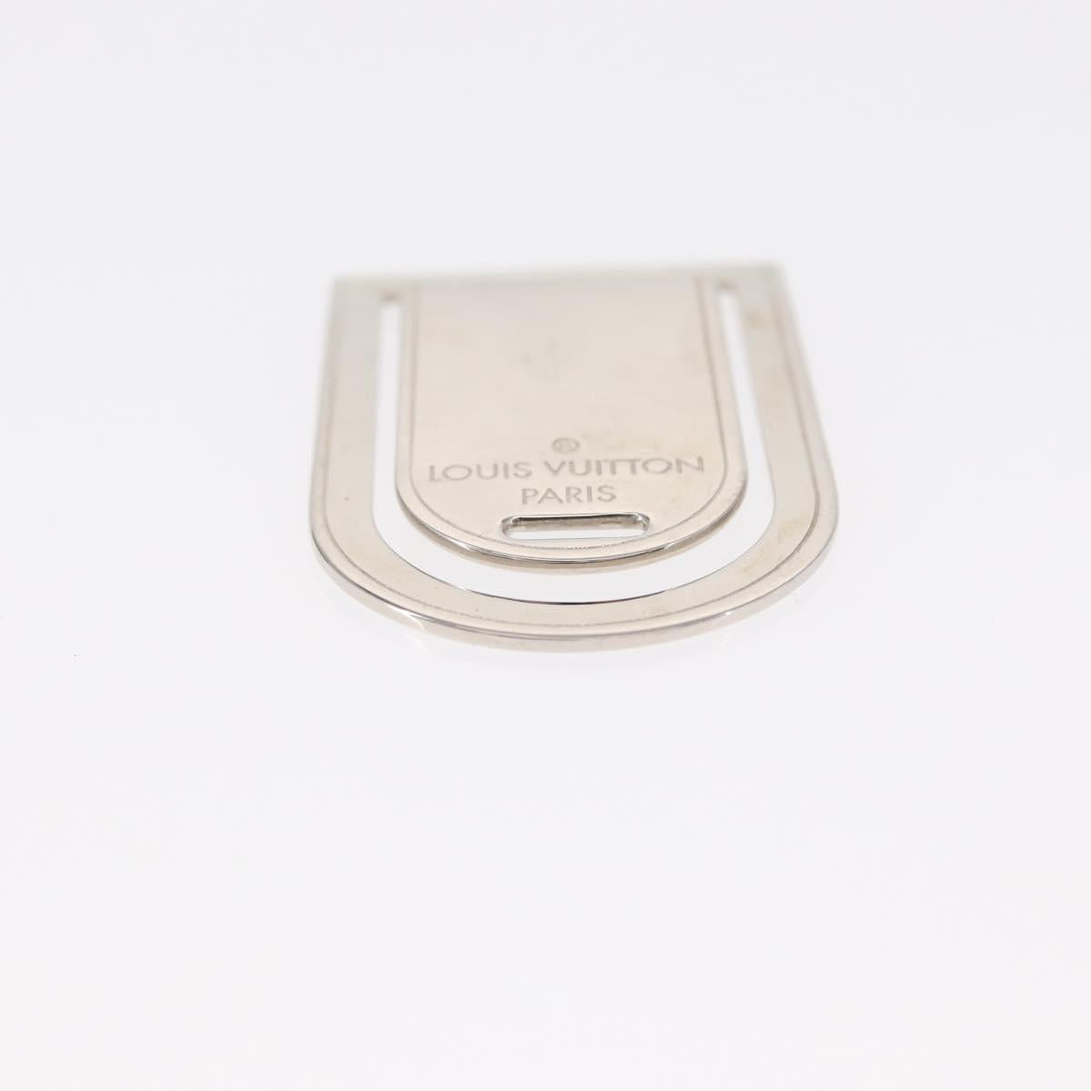 LOUIS VUITTON Pansavie Porto Address Money Clip Metal Silver M64691 Auth 159170M